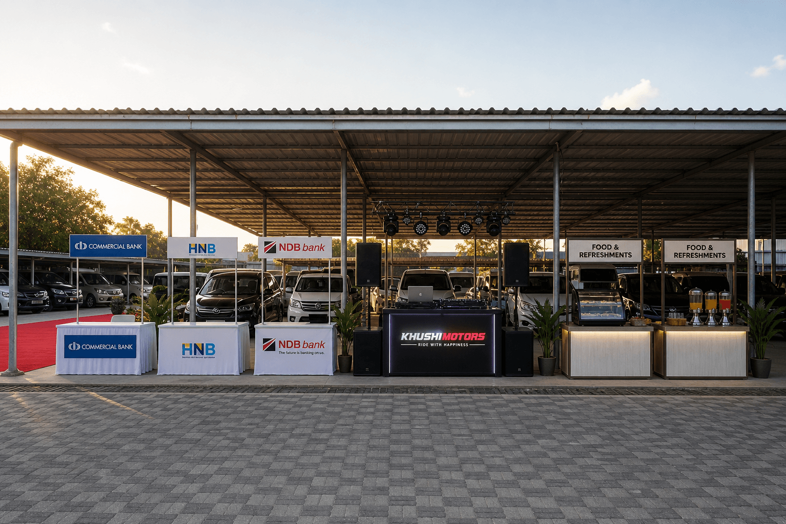 Car Bazar Mombasa stalls and exhibition area
