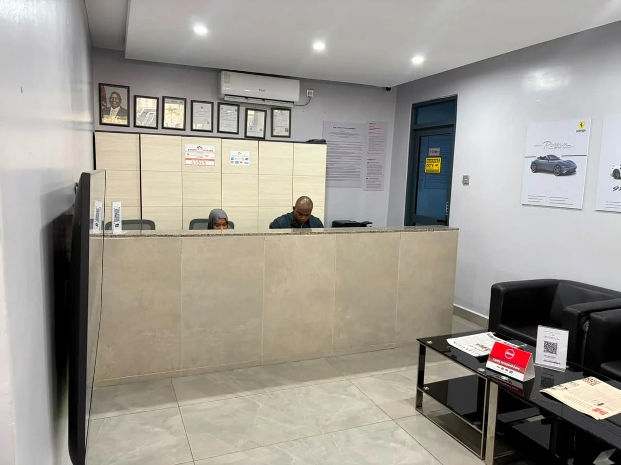 Khushi Motors Kenya outdoor vehicle display and dealership facility in Mombasa