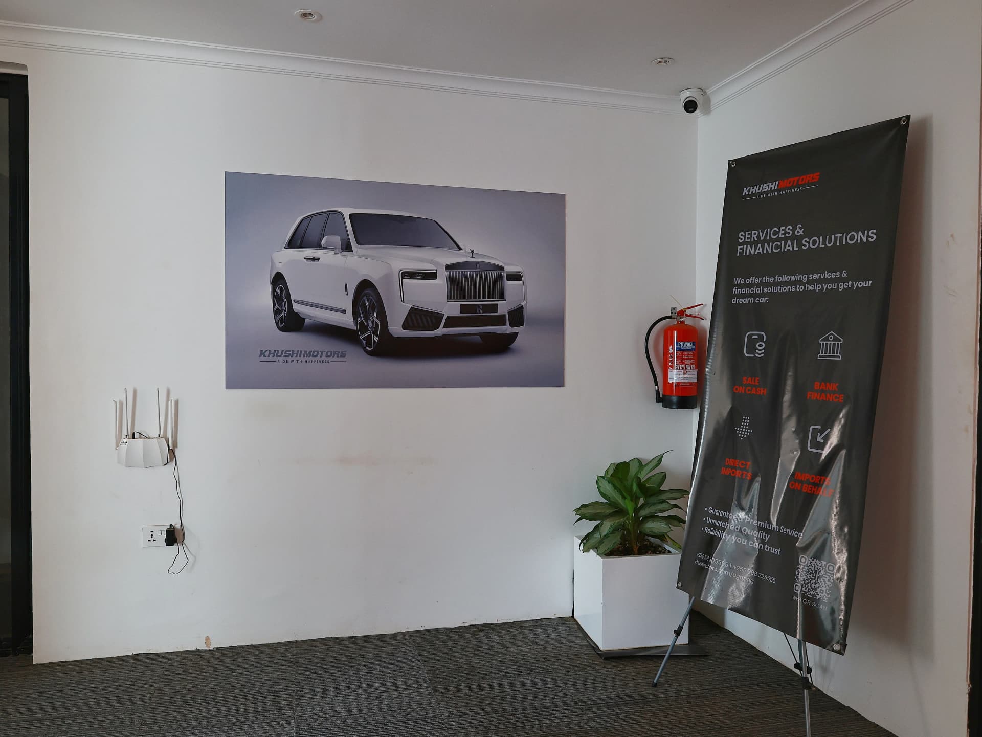 Khushi Motors Kampala Uganda showroom with used Japanese cars on display