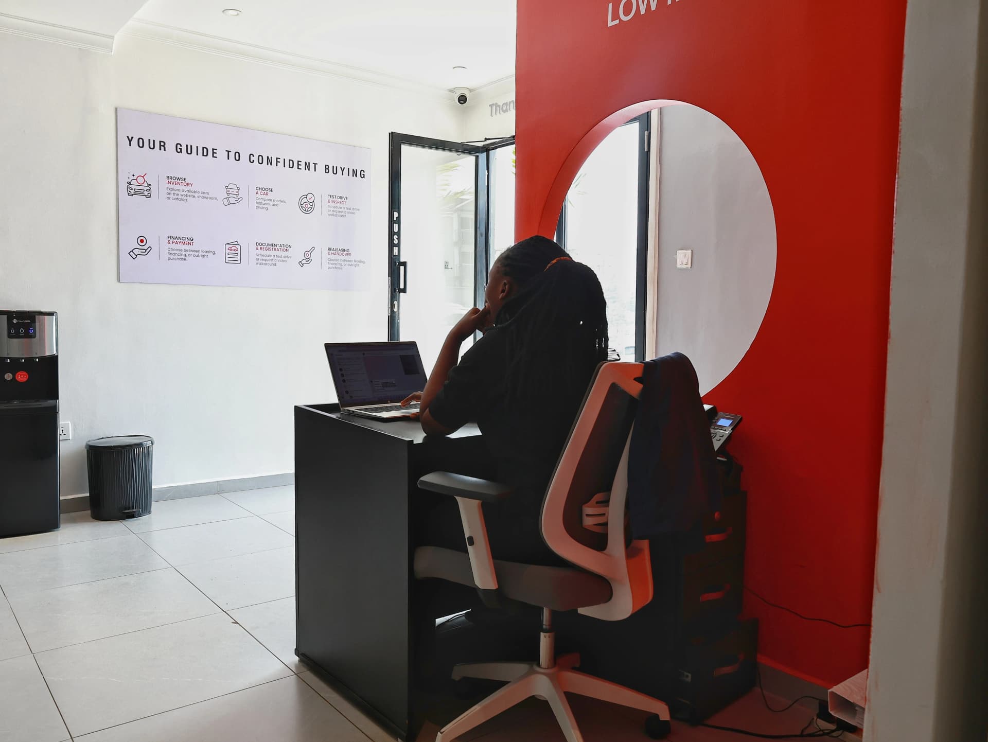Khushi Motors Uganda team and Kampala showroom atmosphere for car buyers