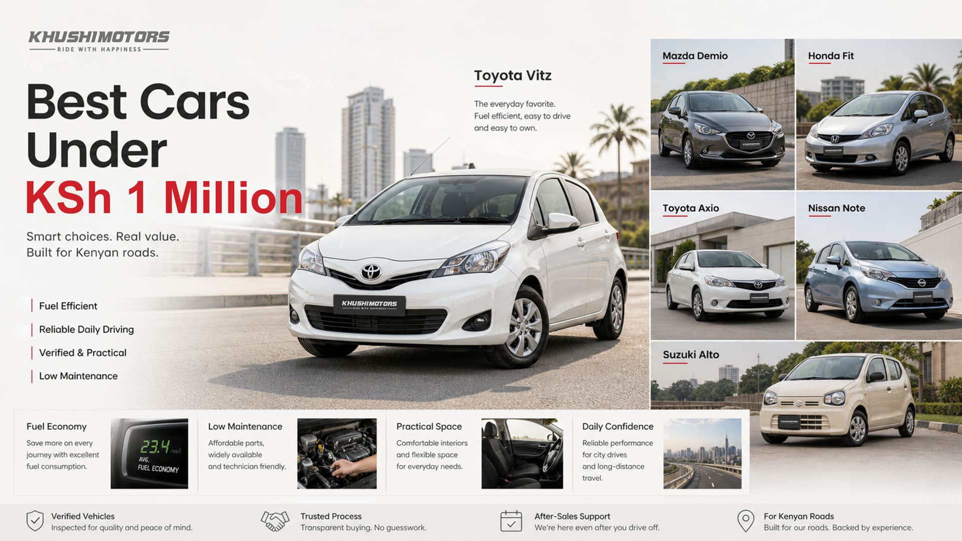 Best Cars to Buy in Kenya Under KSh 1 Million in 2026