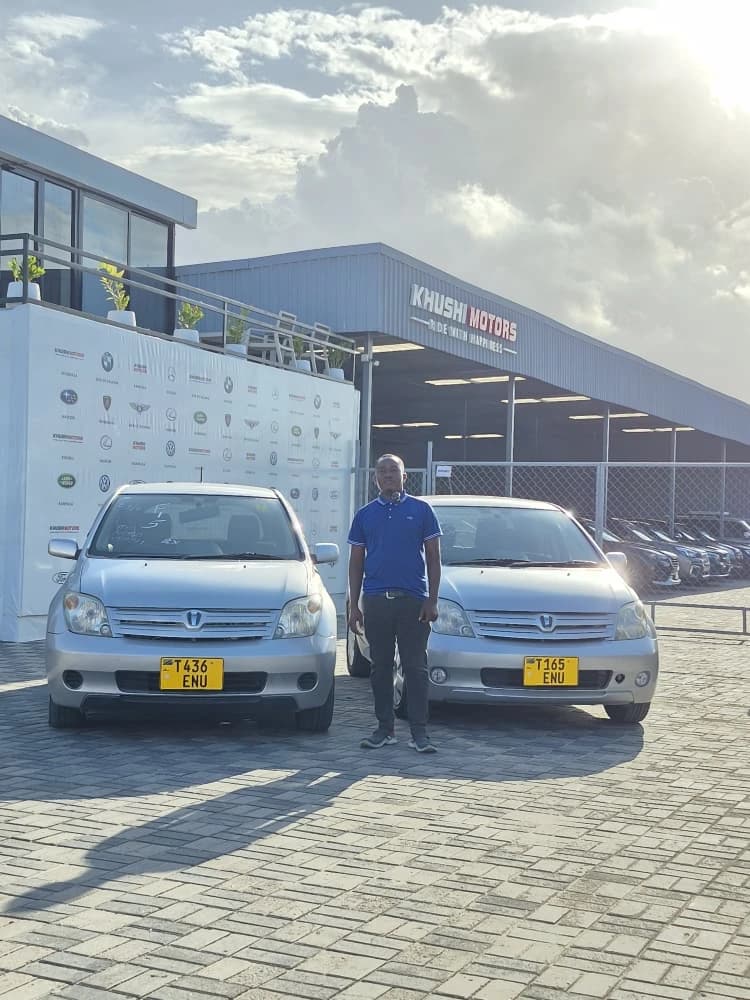 Customer taking delivery of Japanese import in Tanzania